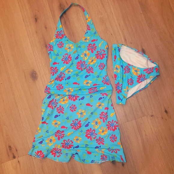 3-piece tankini with swim skirt size 14 xl - Picture 8 of 8